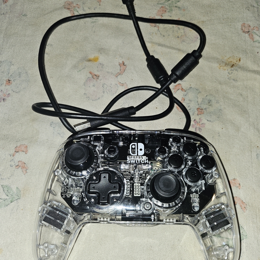 Nintendo Switch Pro Controller - Black and Clear